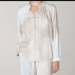 #165 RAQUEL ALLEGRA Watercolor Silk Blouse
